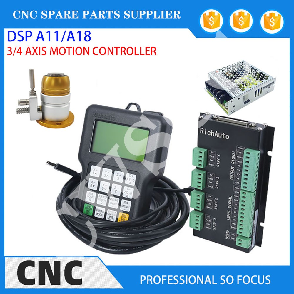 Sterownik ruchu CNC 3-osiowy 4 – Richauto A11 Dsp Controller 3 Axis recenzja i cena